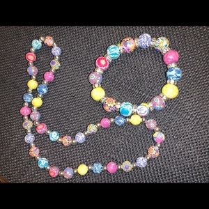 Different colors beads Bracelet and necklace set like new